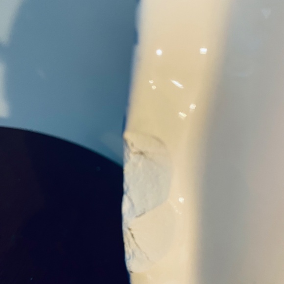 Heart Shaped spongeware plate, White Pottery heart shaped Plate - Picture 5 of 5